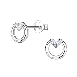 Clous d'oreilles géométrique en argent - FR21704